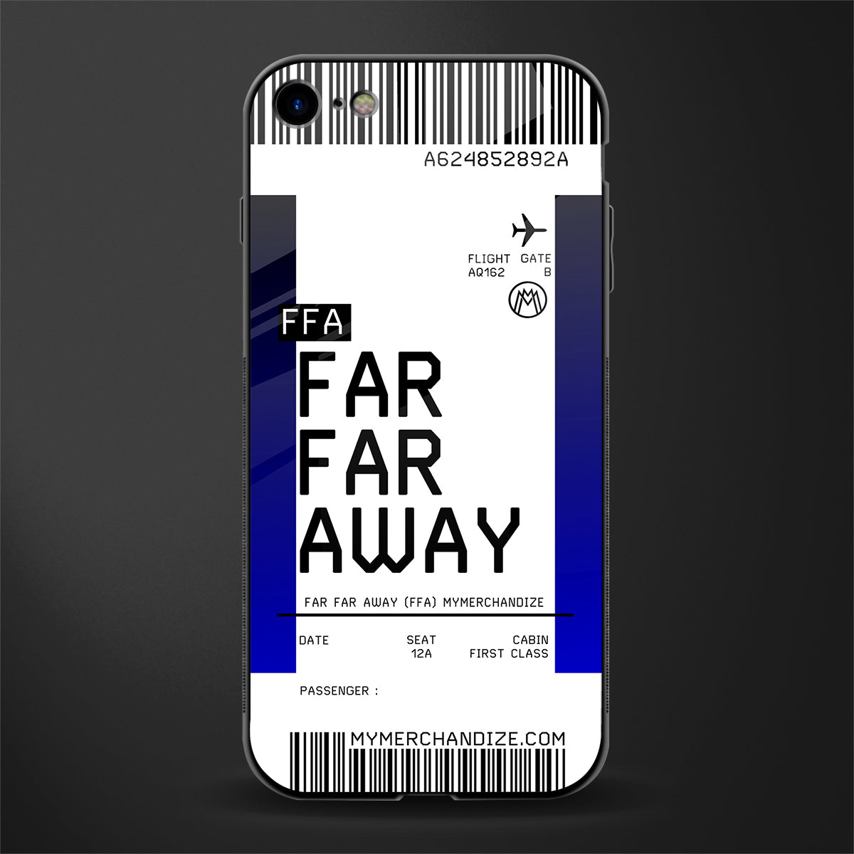 far far away boarding pass ticket glass case for iphone se 2020 image