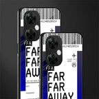 far far away boarding pass ticket back phone cover | glass case for oneplus nord ce 3 lite