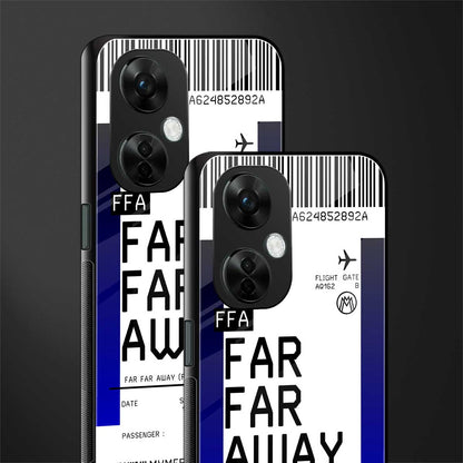 far far away boarding pass ticket back phone cover | glass case for oneplus nord ce 3 lite