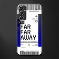 far far away boarding pass ticket back phone cover | glass case for samsung galaxy a54 5g