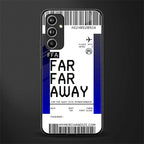 far far away boarding pass ticket back phone cover | glass case for samsung galaxy a54 5g