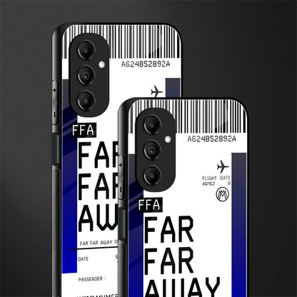 far far away boarding pass ticket back phone cover | glass case for samsung galaxy a14 5g