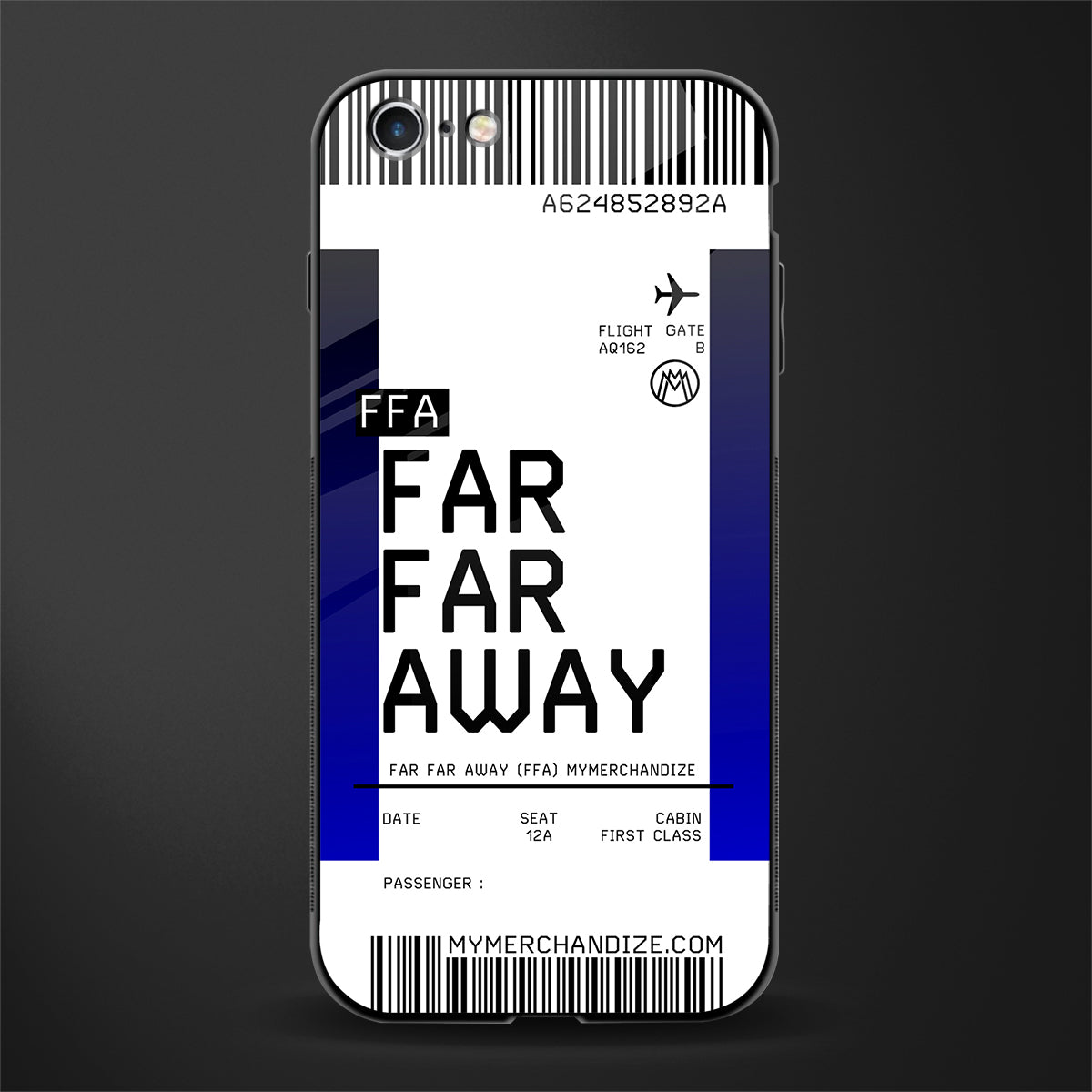 far far away boarding pass ticket glass case for iphone 6 plus image
