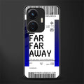 far far away boarding pass ticket back phone cover | glass case for vivo t1 44w 4g