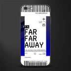 far far away boarding pass ticket glass case for iphone 6 image