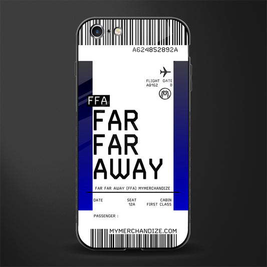 far far away boarding pass ticket glass case for iphone 6 image