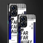 far far away boarding pass ticket back phone cover | glass case for realme c55