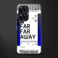 far far away boarding pass ticket back phone cover | glass case for realme c55