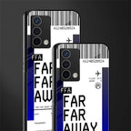 far far away boarding pass ticket back phone cover | glass case for oppo a74 4g