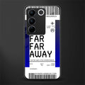 far far away boarding pass ticket back phone cover | glass case for vivo v27 pro 5g