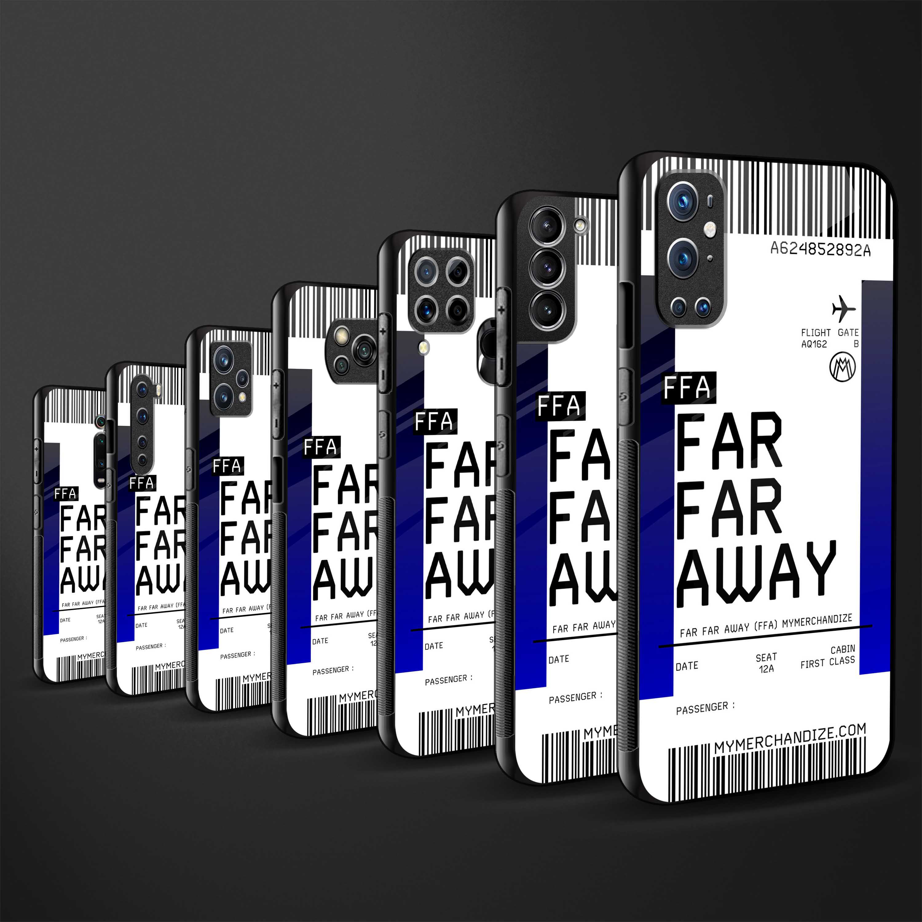 far far away boarding pass ticket glass case for iphone 7 image-3