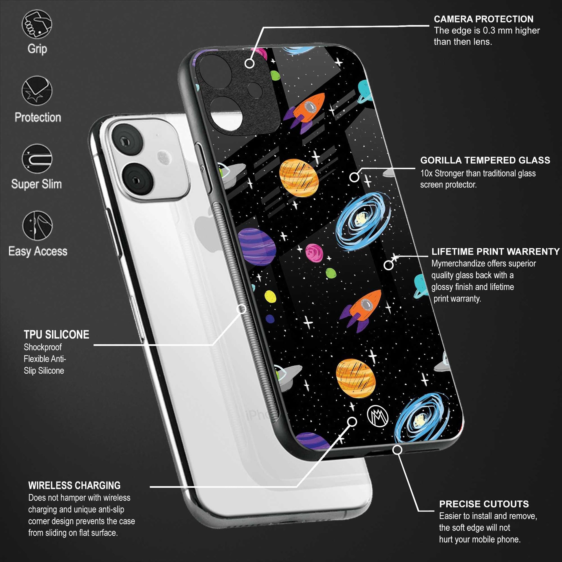 far far away back phone cover | glass case for vivo v27 pro 5g