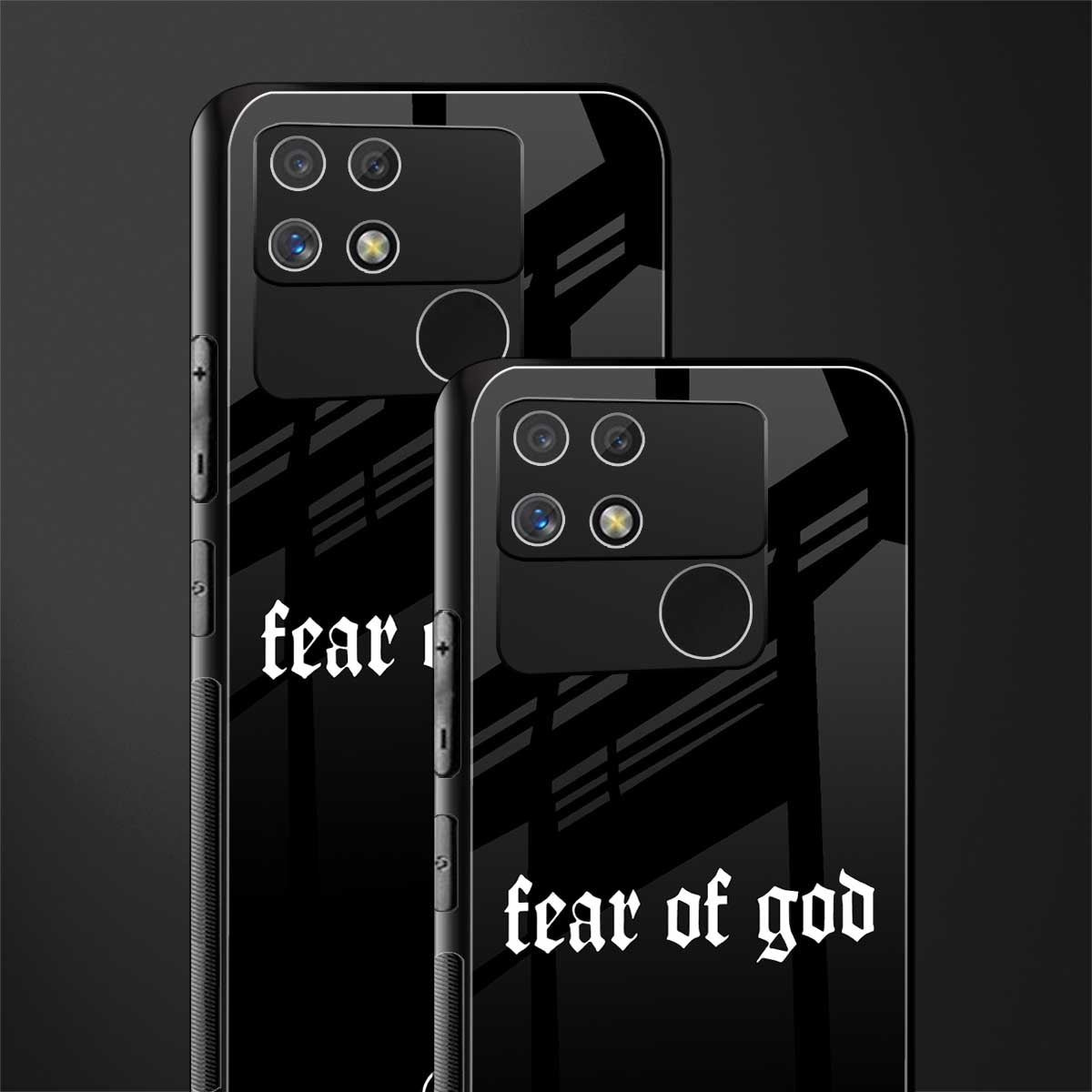 fear of god back phone cover | glass case for realme narzo 50a