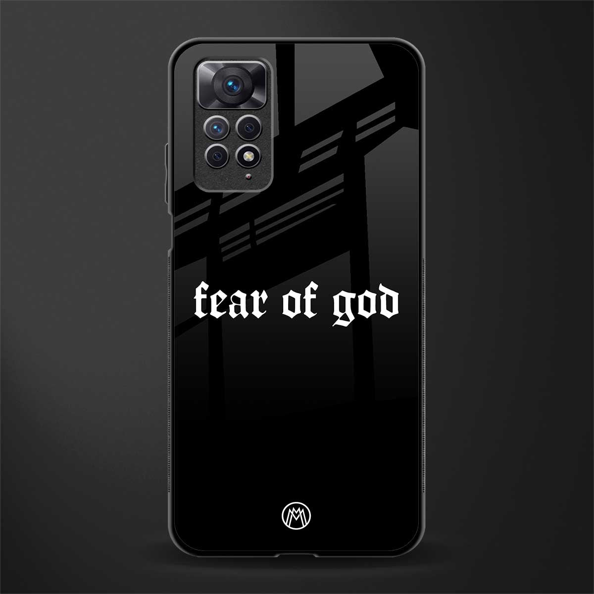fear of god back phone cover | glass case for redmi note 11 pro plus 4g/5g