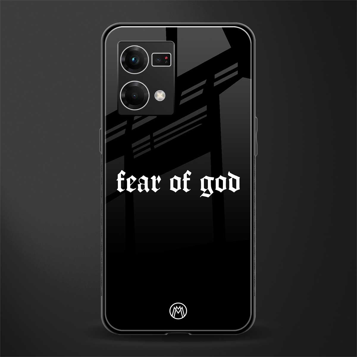 fear of god back phone cover | glass case for oppo f21 pro 4g