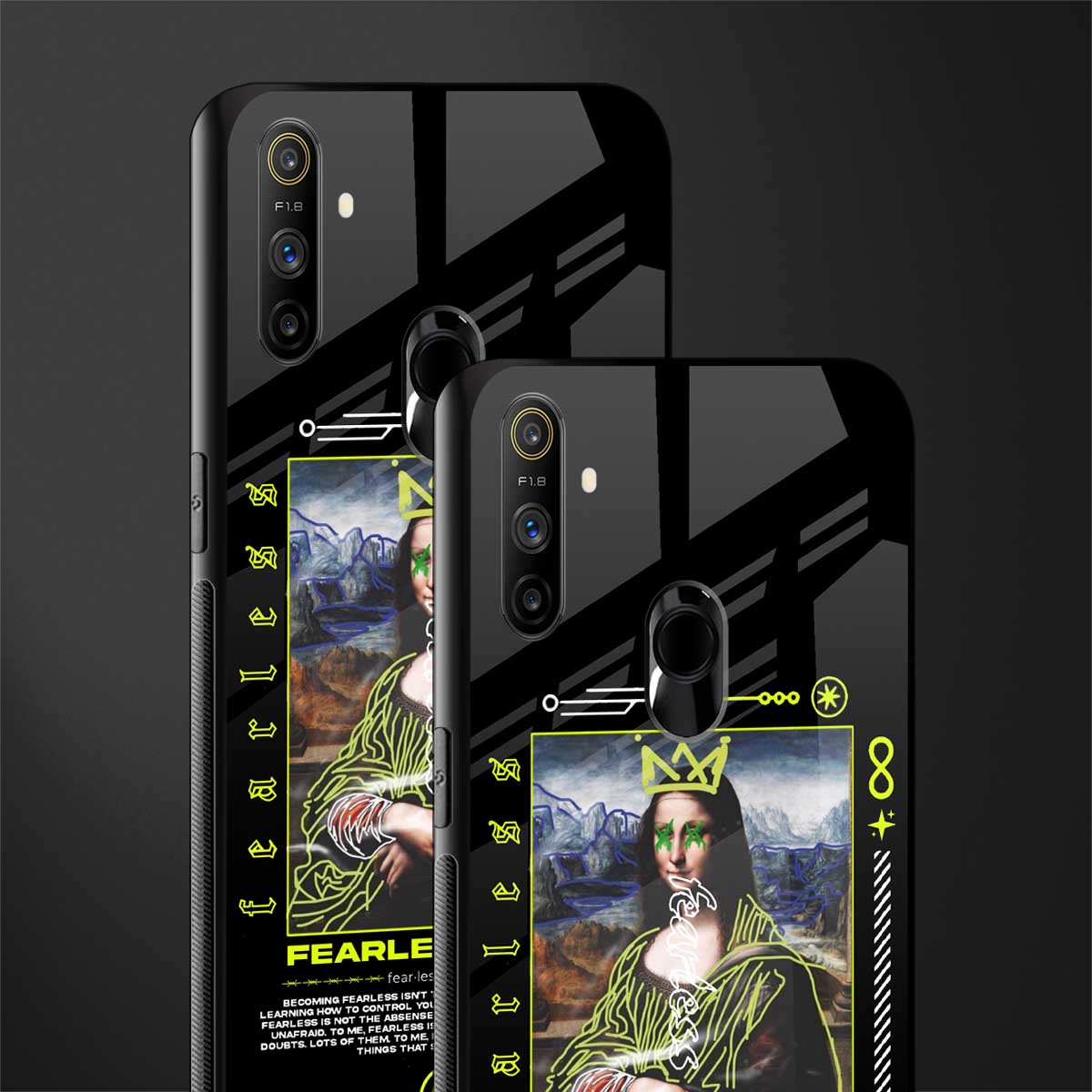 fearless mona lisa glass case for realme narzo 10a image-2