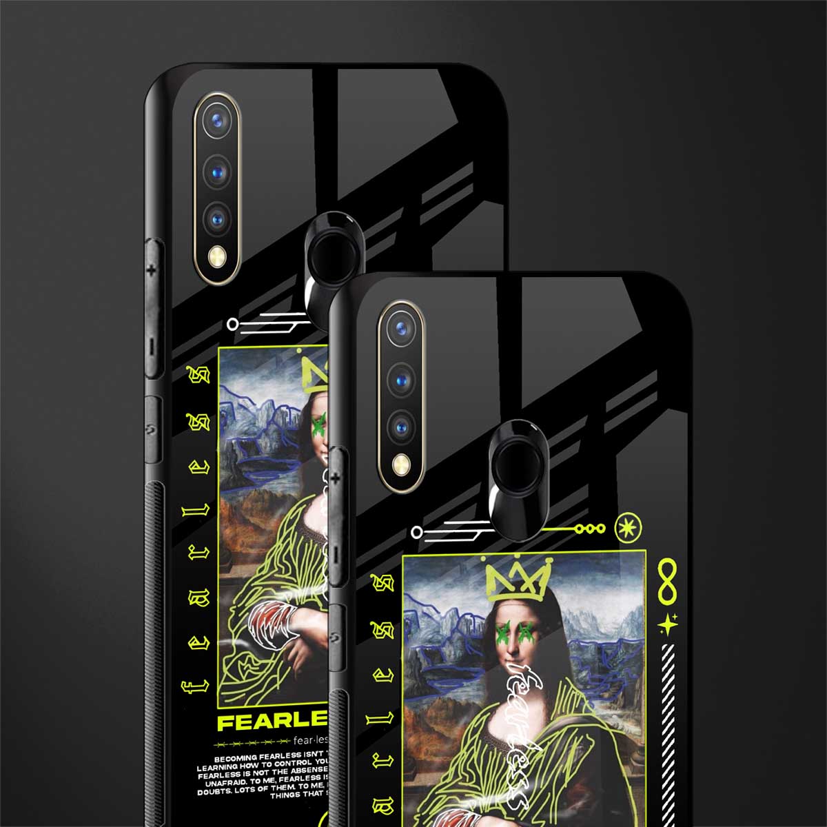 fearless mona lisa glass case for vivo y19 image-2