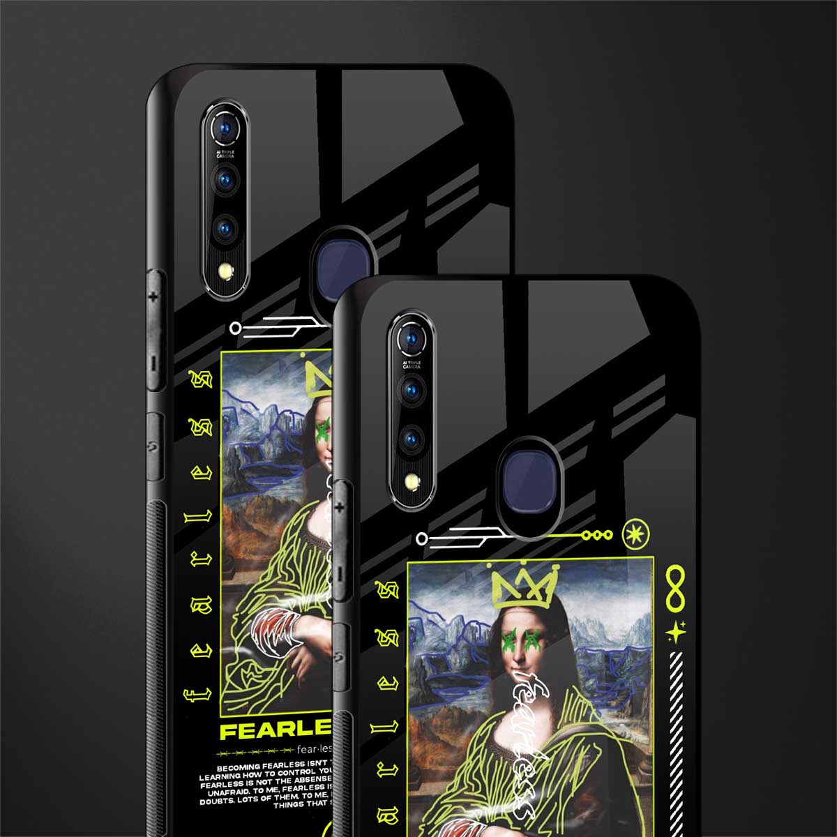 fearless mona lisa glass case for vivo z1 pro image-2