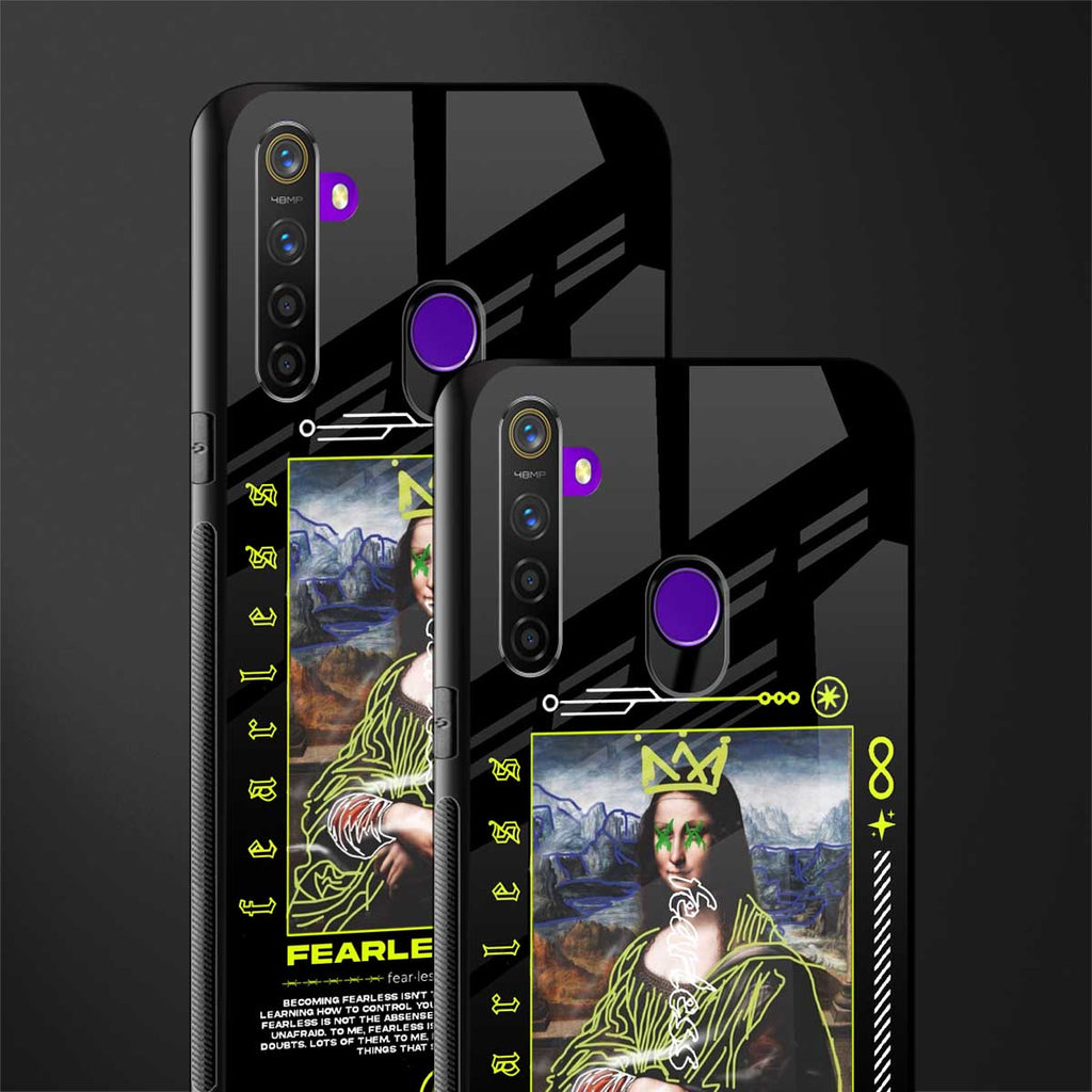 fearless mona lisa glass case for realme 5 image-2