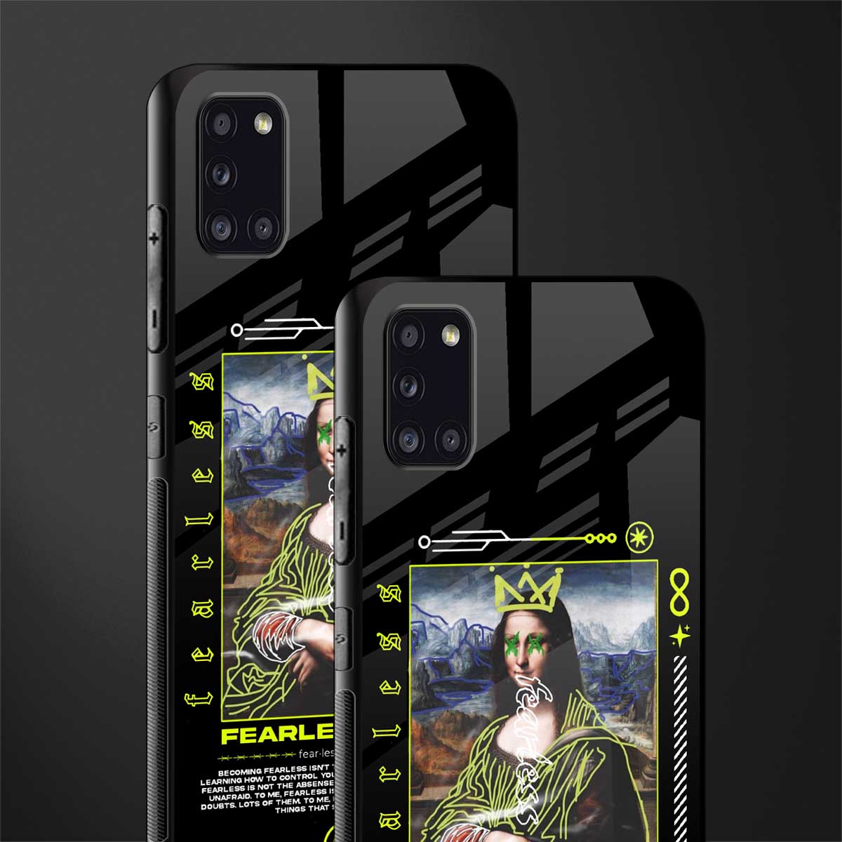 fearless mona lisa glass case for samsung galaxy a31 image-2