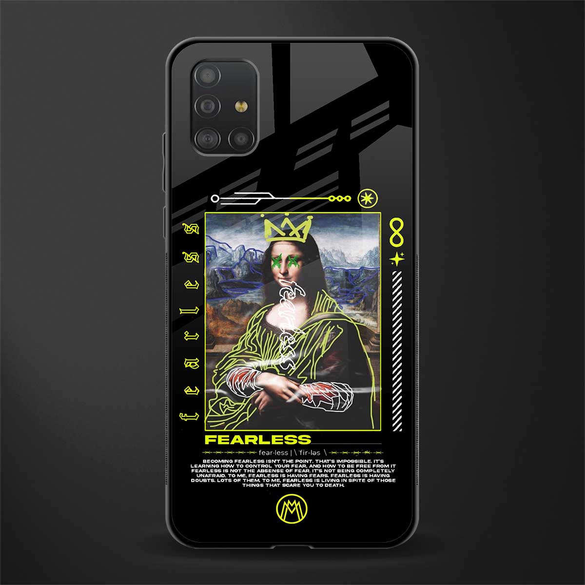 fearless mona lisa glass case for samsung galaxy a51 image