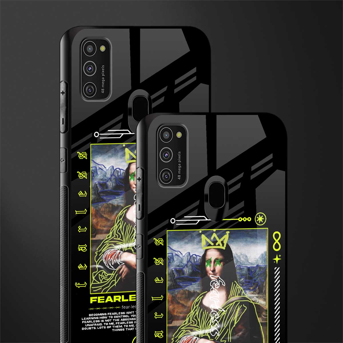 fearless mona lisa glass case for samsung galaxy m30s image-2