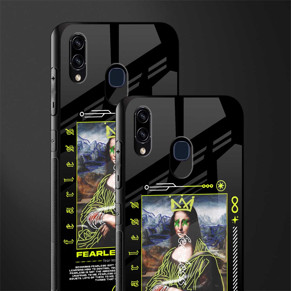 fearless mona lisa glass case for samsung galaxy a20 image-2