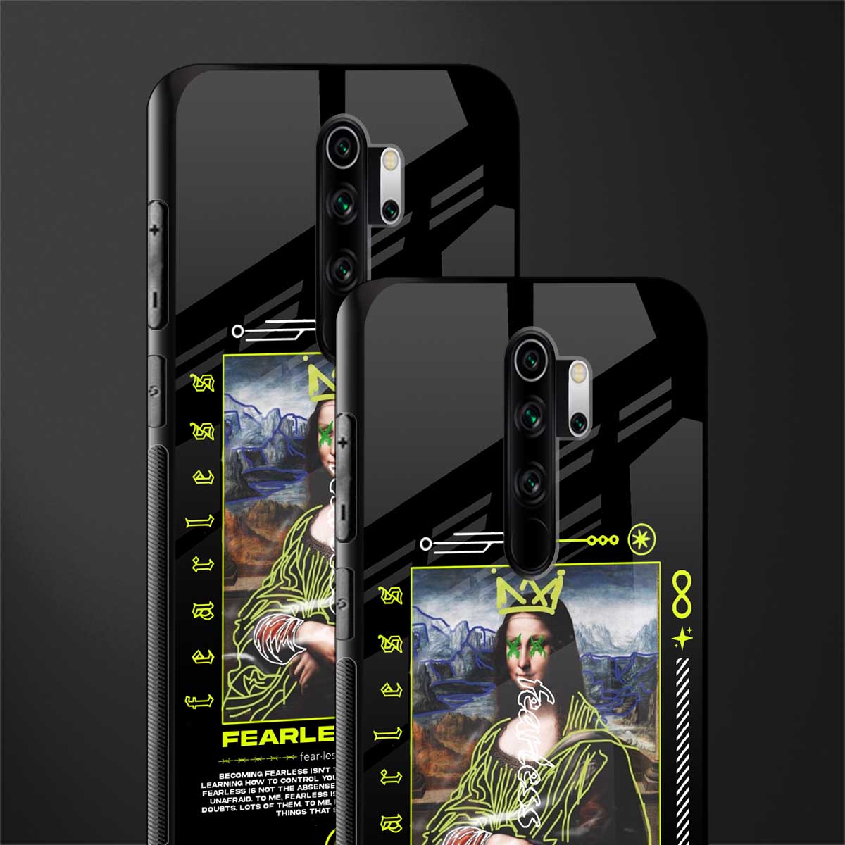 fearless mona lisa glass case for redmi note 8 pro image-2