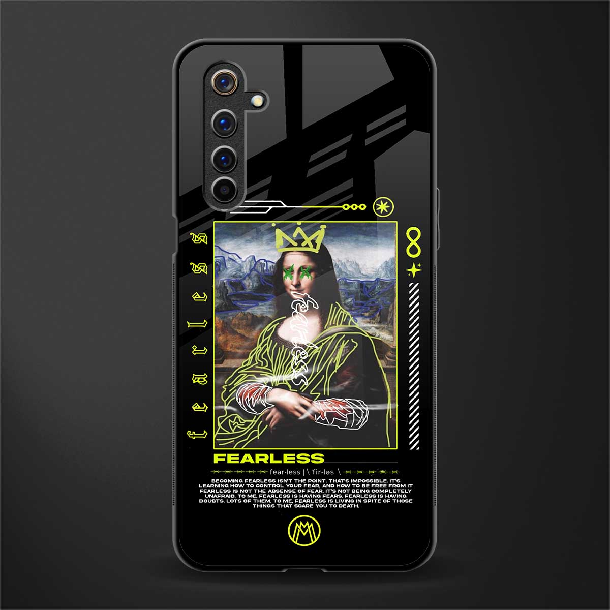 fearless mona lisa glass case for realme 6 pro image