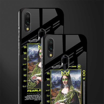 fearless mona lisa glass case for redmi note 7 pro image-2