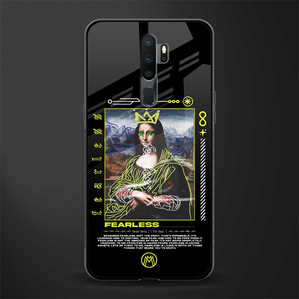 fearless mona lisa glass case for oppo a9 2020 image
