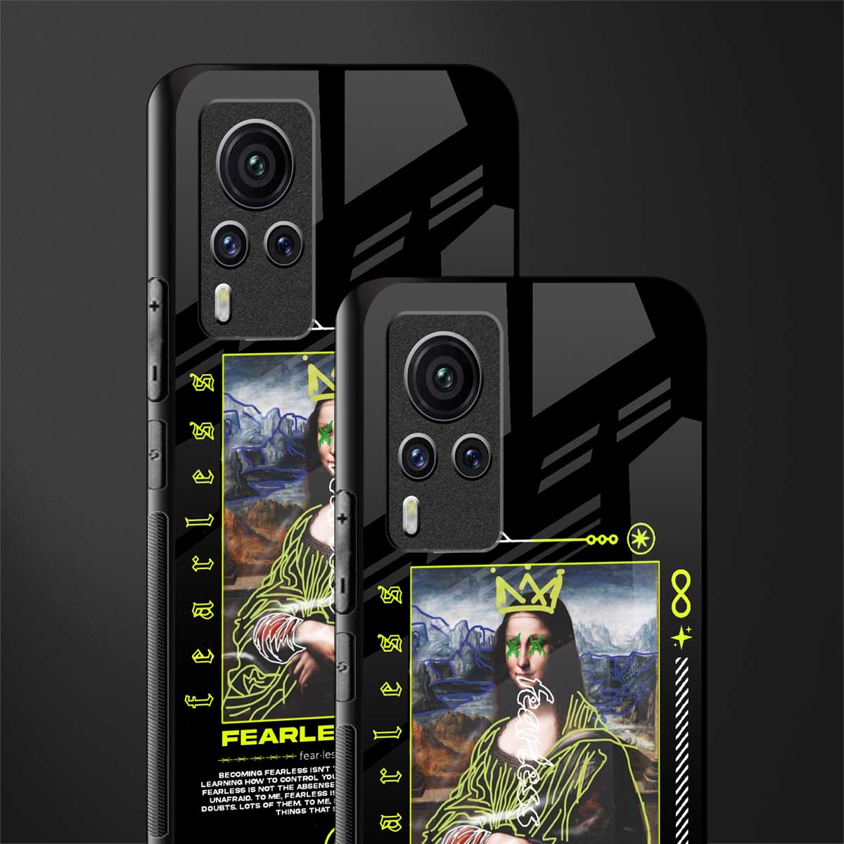 fearless mona lisa glass case for vivo x60 pro image-2