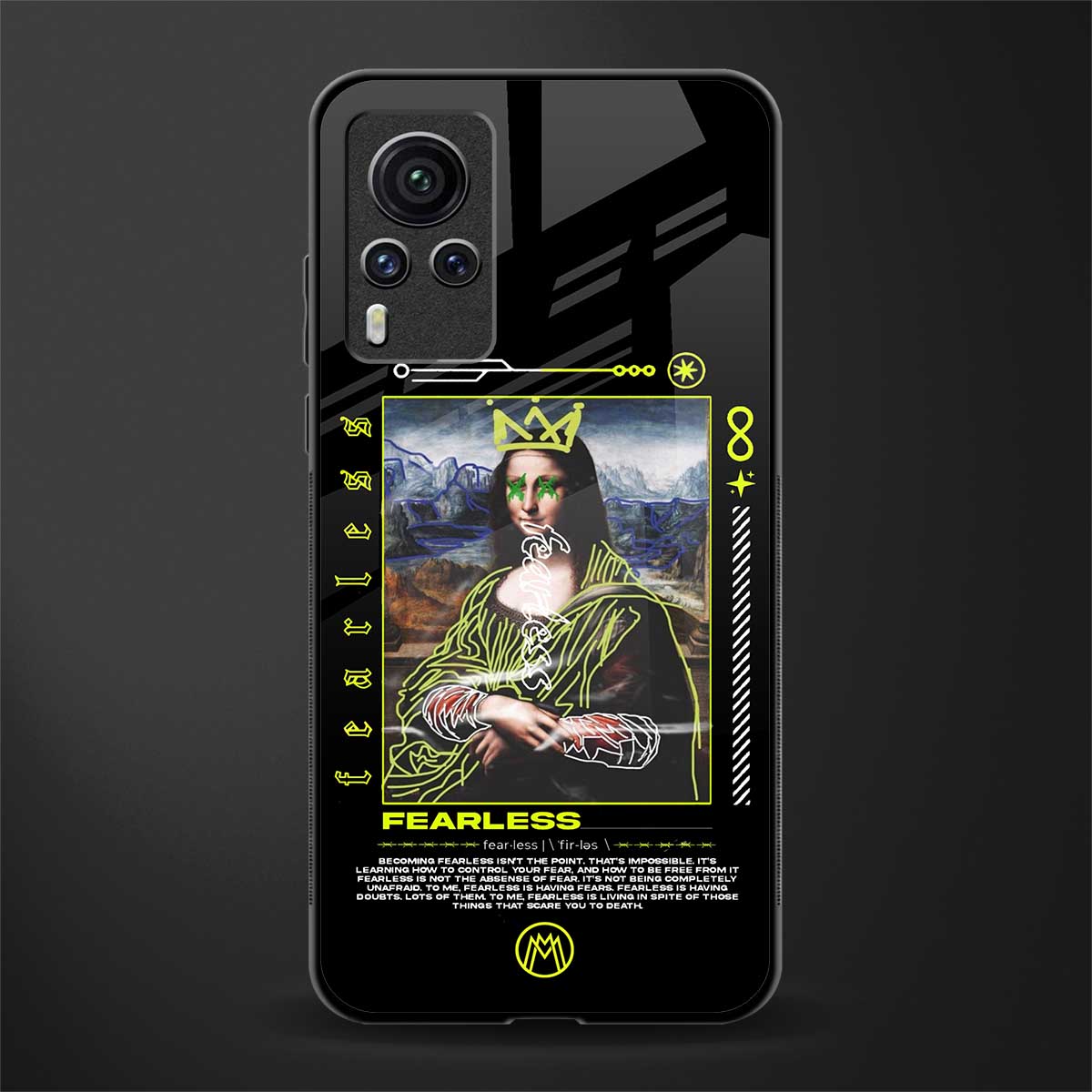 fearless mona lisa glass case for vivo x60 pro image