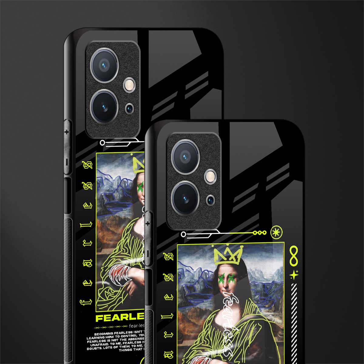 fearless mona lisa glass case for vivo t1 5g image-2