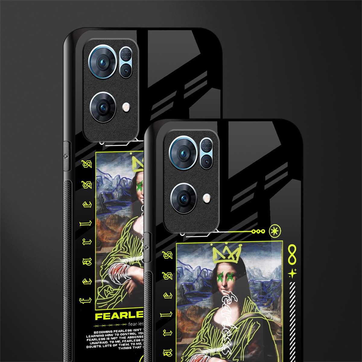 fearless mona lisa glass case for oppo reno7 pro 5g image-2