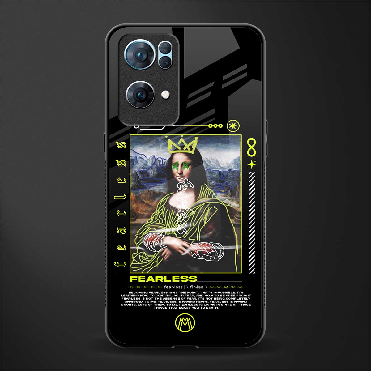 fearless mona lisa glass case for oppo reno7 pro 5g image