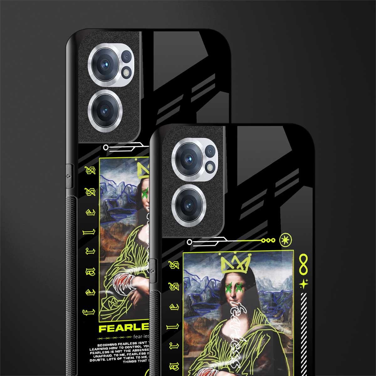 fearless mona lisa glass case for oneplus nord ce 2 5g image-2