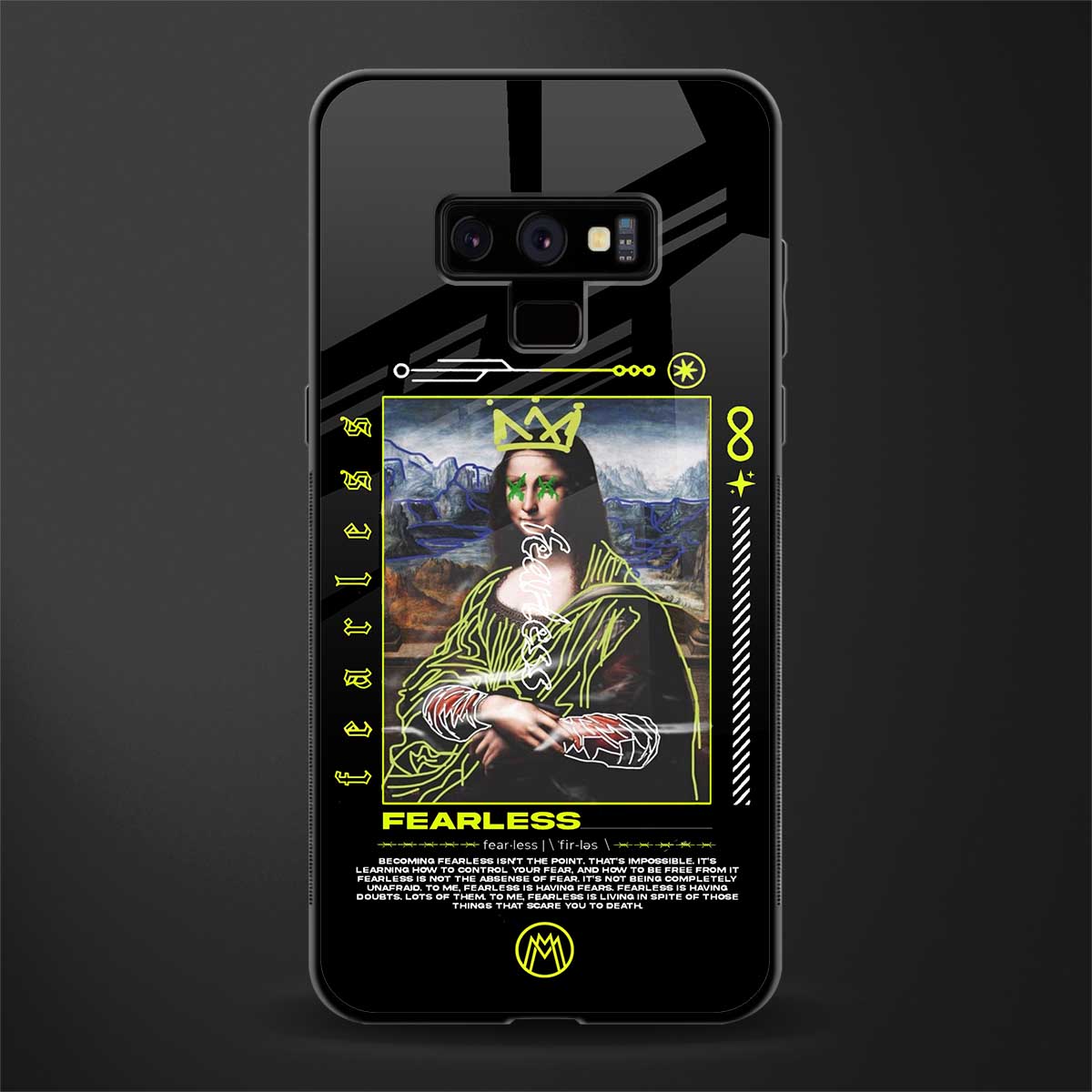 fearless mona lisa glass case for samsung galaxy note 9 image
