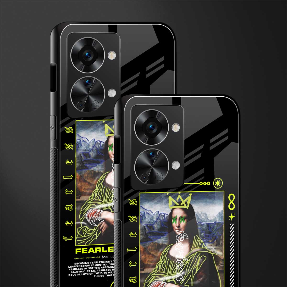 fearless mona lisa glass case for phone case | glass case for oneplus nord 2t 5g