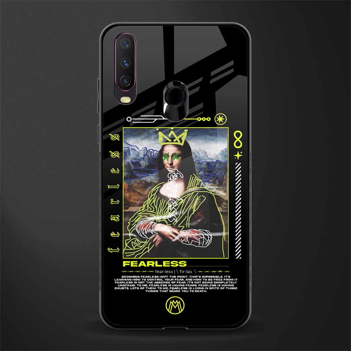 fearless mona lisa glass case for vivo y12 image