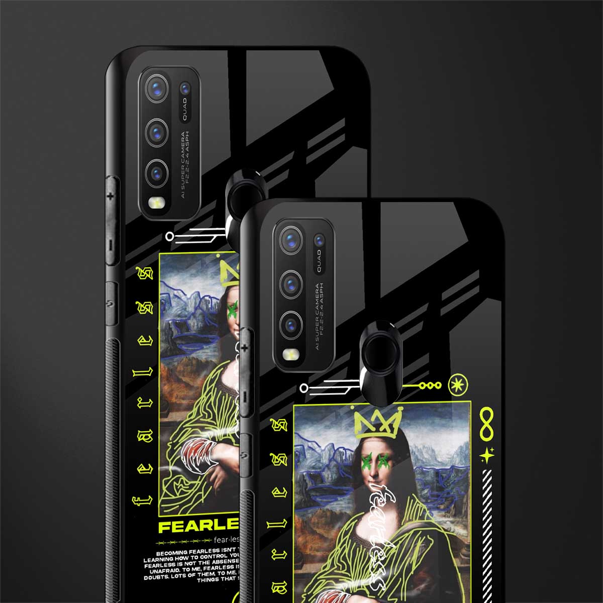 fearless mona lisa glass case for vivo y50 image-2