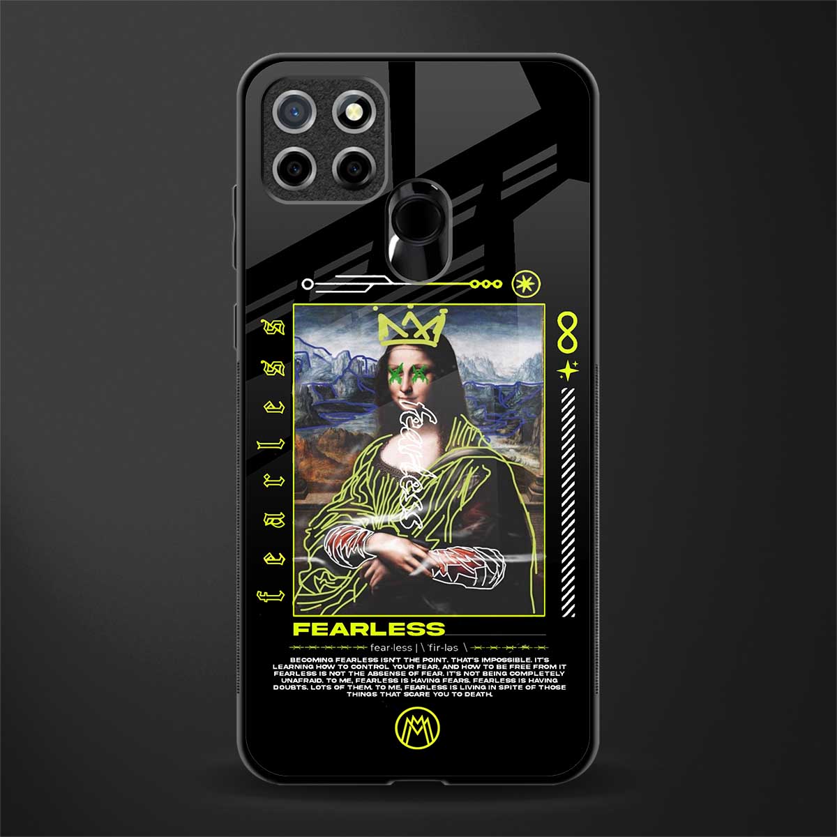 fearless mona lisa glass case for realme narzo 20 image