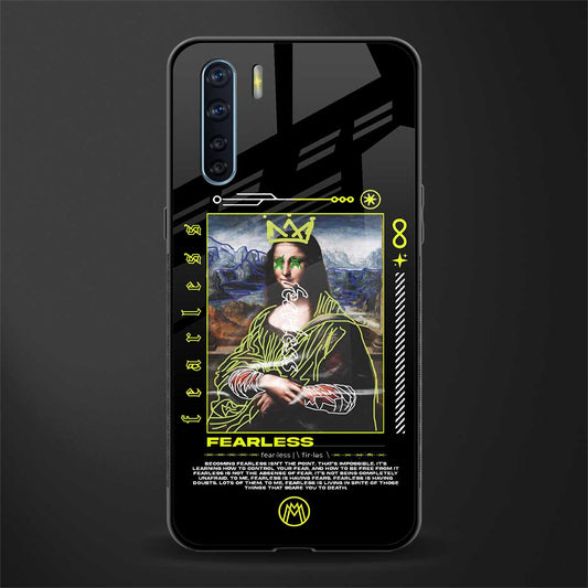fearless mona lisa glass case for oppo f15 image