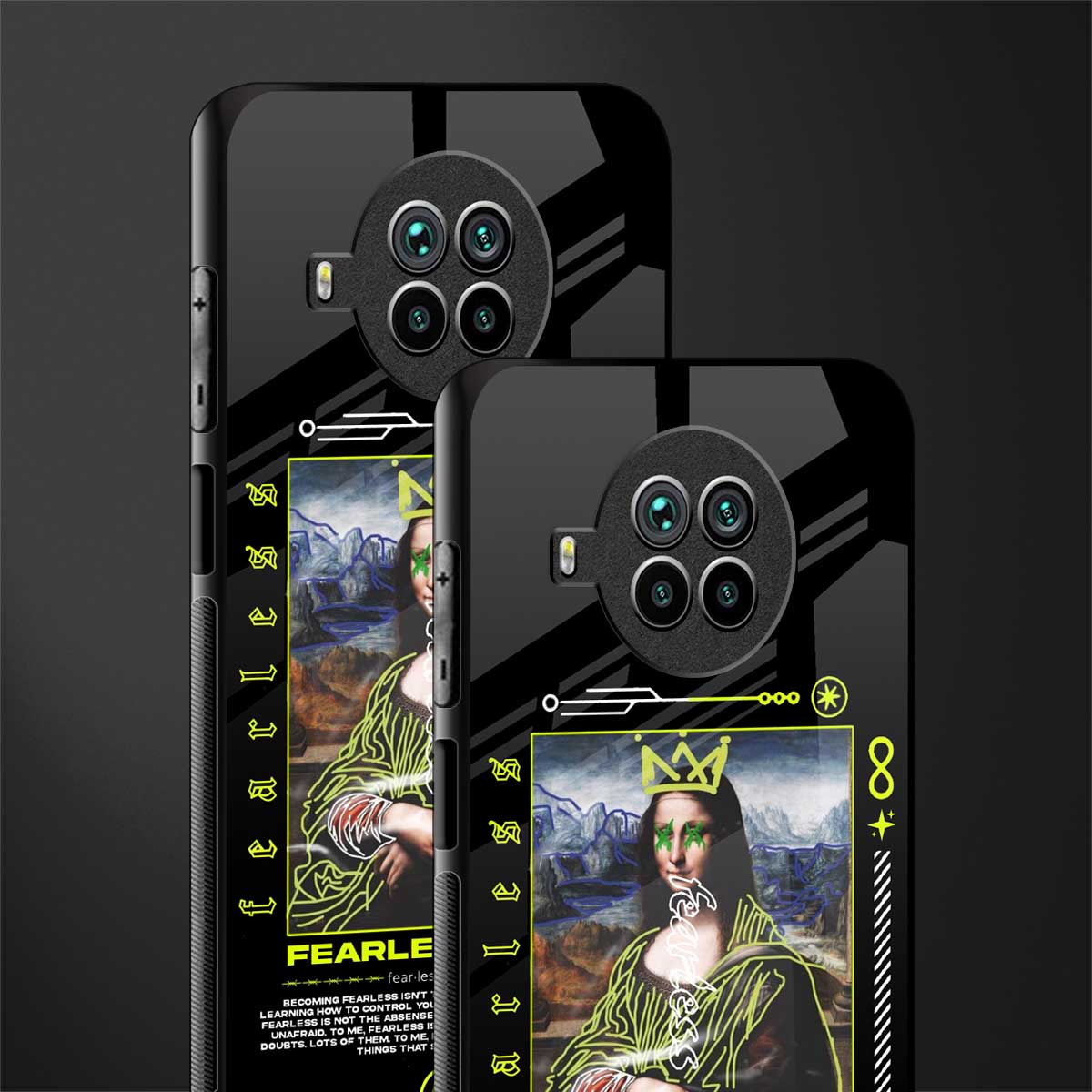 fearless mona lisa glass case for mi 10i image-2