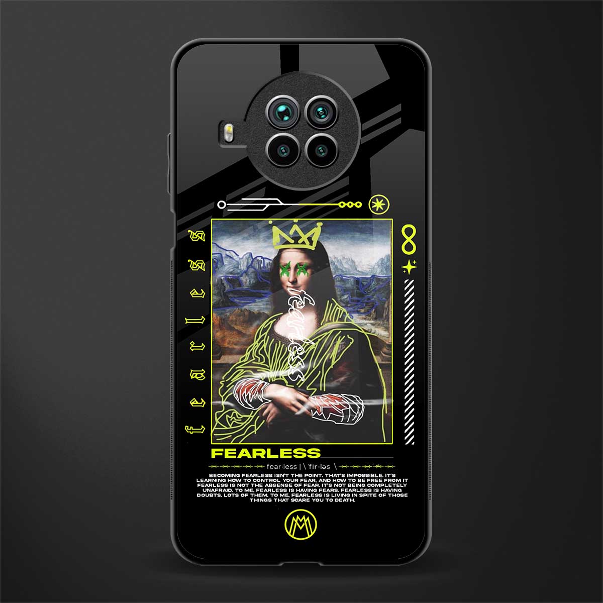 fearless mona lisa glass case for mi 10i image