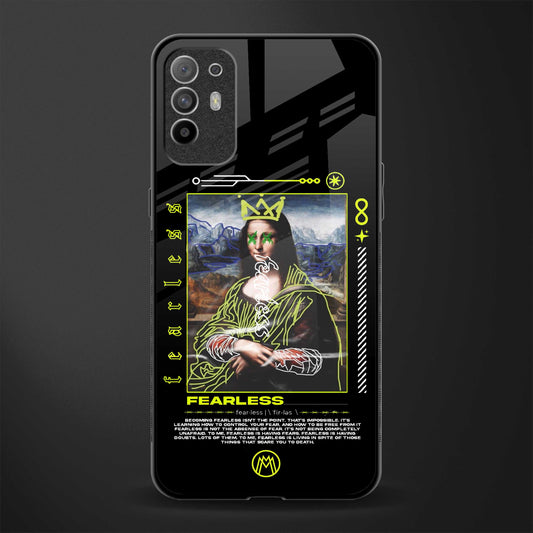 fearless mona lisa glass case for oppo f19 pro plus image