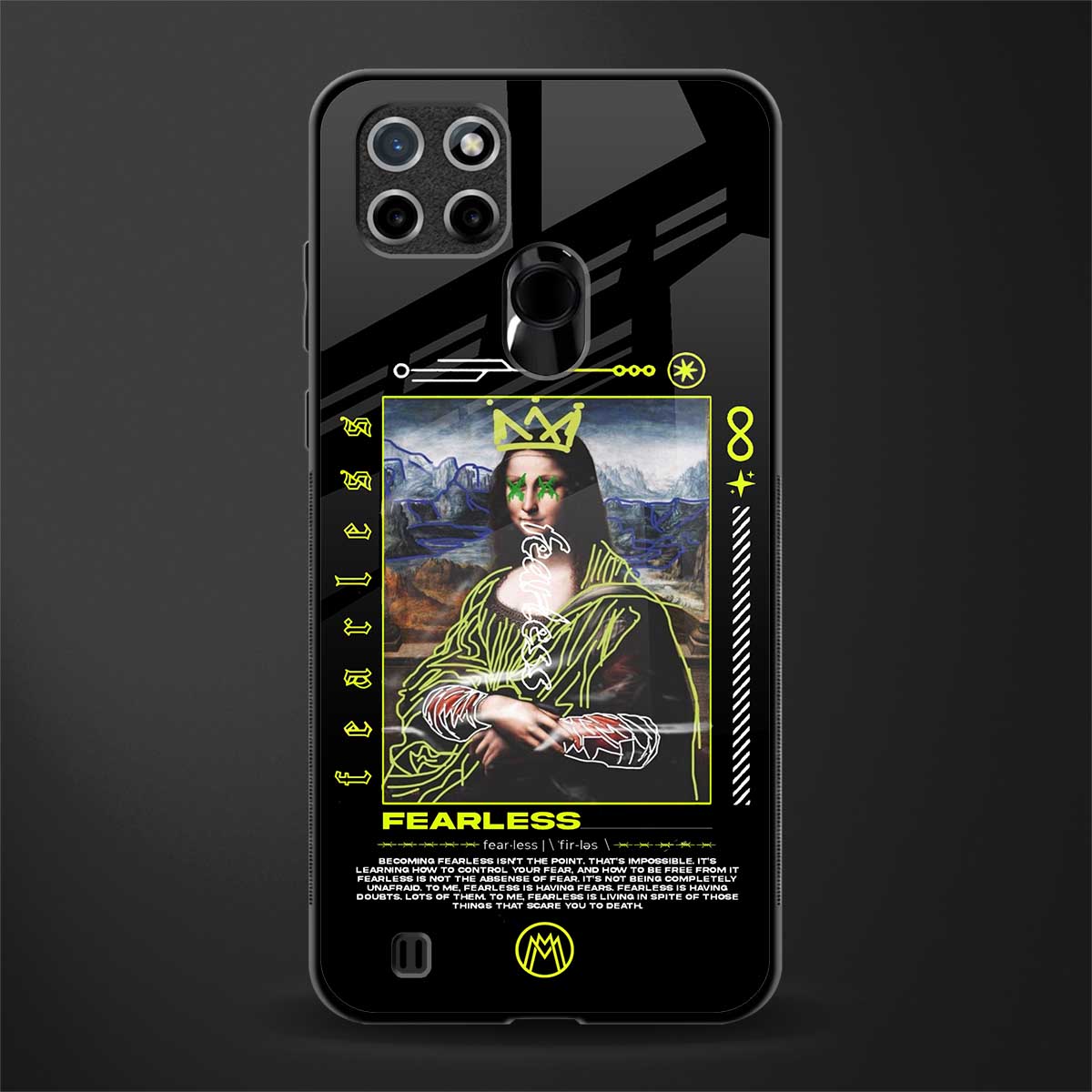 fearless mona lisa glass case for realme c21 image