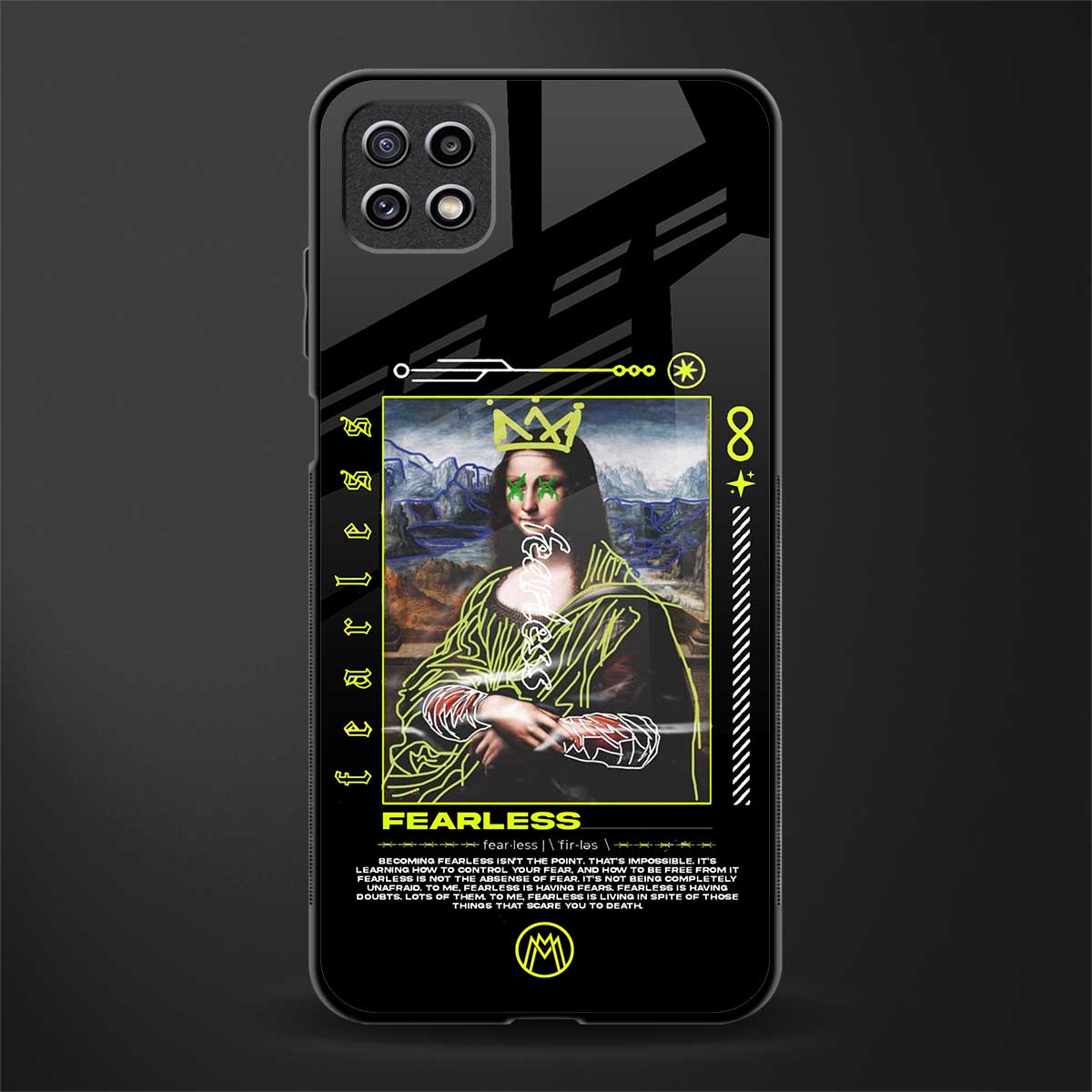 fearless mona lisa glass case for samsung galaxy a22 5g image
