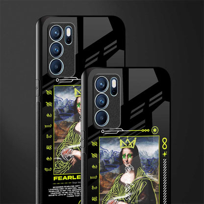 fearless mona lisa glass case for oppo reno6 5g image-2