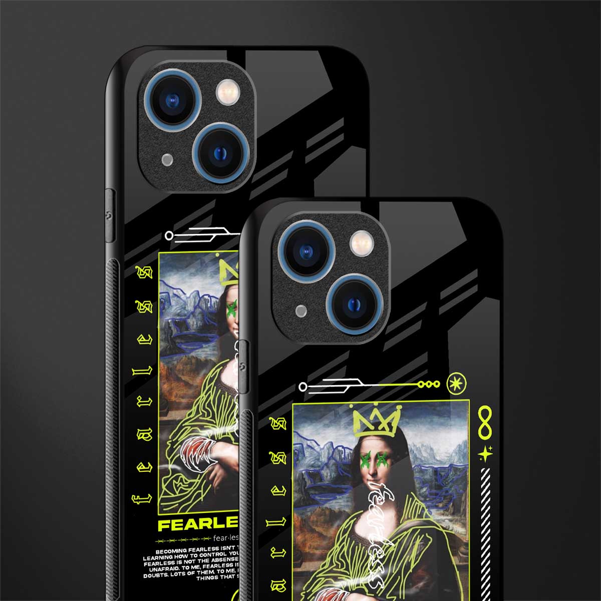 fearless mona lisa glass case for iphone 13 mini image-2